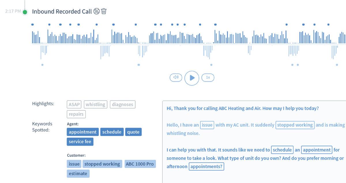 CallRail inbound call recording